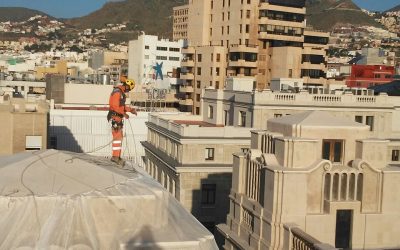Rehabilitación y reparación de estructuras de hormigón: intervenciones con acceso vertical